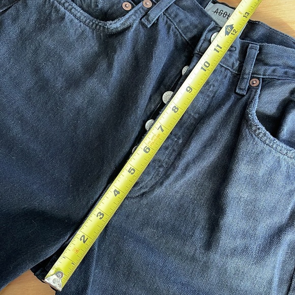 Agolde 90’s Pinch Waist High Rise Straight Jeans Size 25 Black - Picture 9 of 11